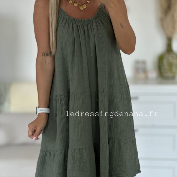 Robe XENA - Kaki (Made in Italie)