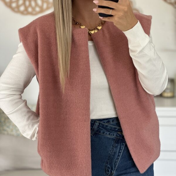 Gilet sans manches ASMA - Vieux rose