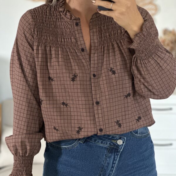 Blouse CARREAU - Chocolat